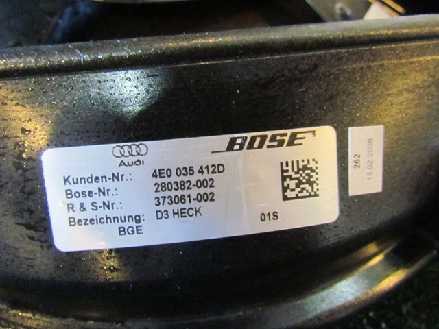 2008 Audi A8L Bose Subwoofer Speaker 4E0 035 412D 