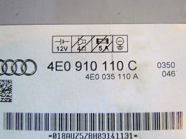 2008 Audi A8L 6 Disc CD Changer 4E0 910 110 C