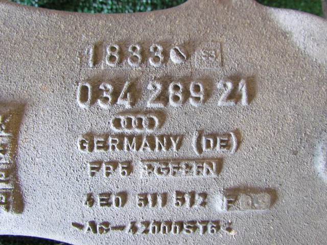 2008 Audi A8L D3 Rear RH Passenger Lower Control Arm 4E0511512