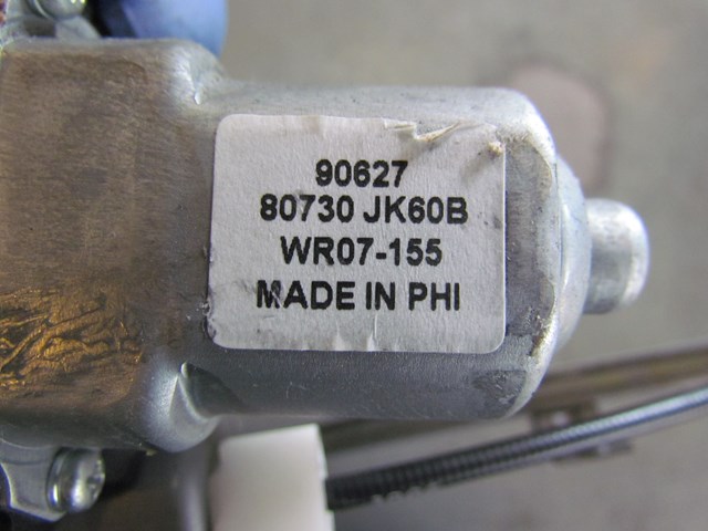 2009 Infiniti G37 Sedan Rear RH Pass Window Motor & Regulator