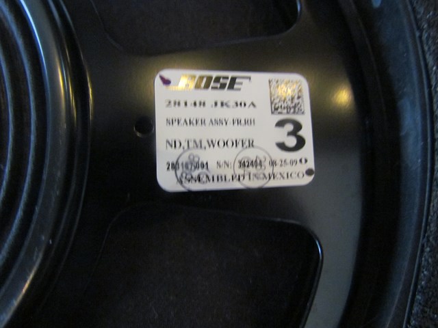 2009 Infiniti G37 Sedan Front RH Door Speaker 28148 JK30A