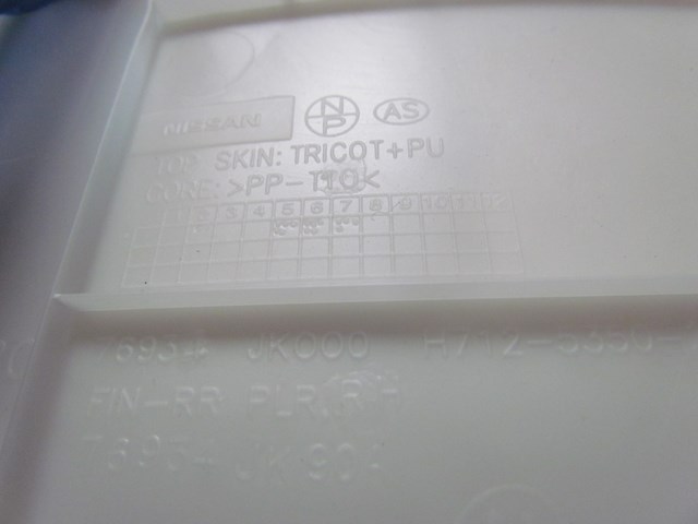 2009 Infiniti G37x Sedan RH Passenger C Pillar Trim 76934 JK000