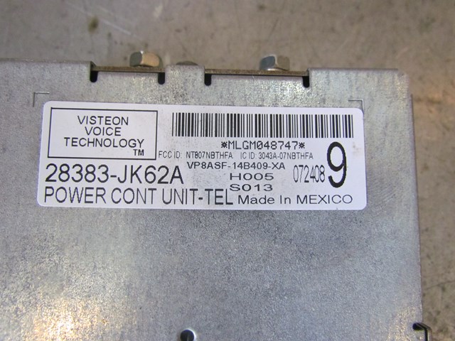 2009 Infiniti G37 Coupe Communication Module 28383 JK62A
