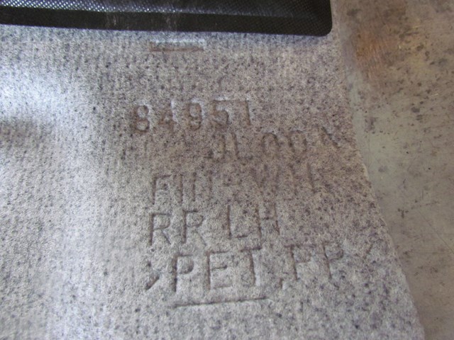 2009 Infiniti G37 Coupe LH Driver Trunk Quarter Carpet