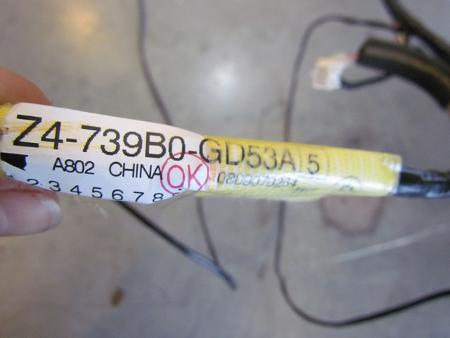 2009 Infiniti G37 Coupe Headliner Wiring