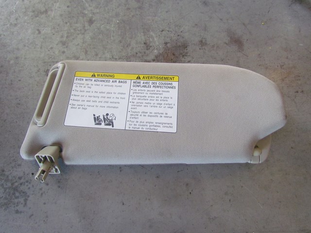 2011 Infiniti G25x RH Passenger Sun Visor
