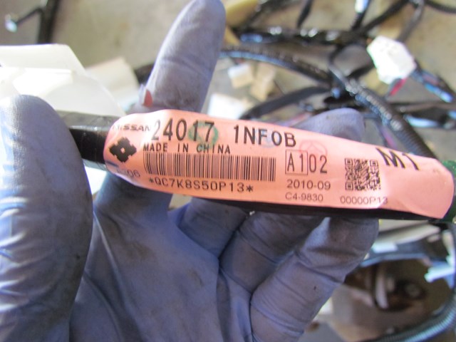 2011 Infiniti G25x Sedan RH Passenger Body Wiring 24017 1NF0B