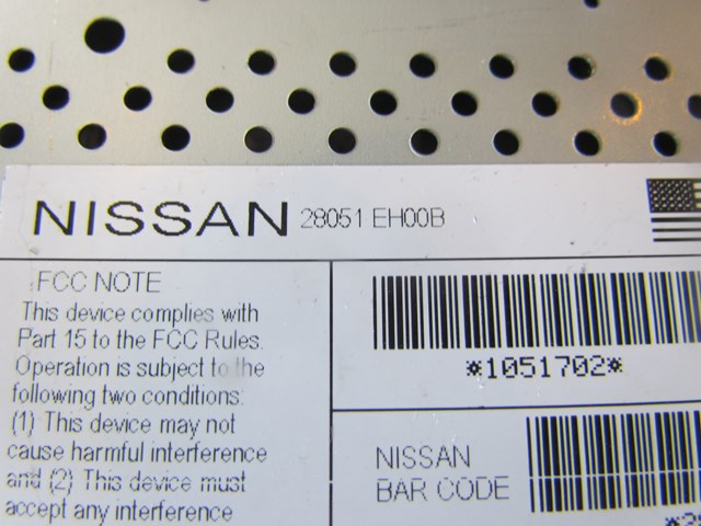 2011 Infiniti G25x Sedan XM Radio Receiver Module 28051 EH00B