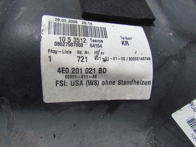 2008 Audi A8L Gas Tank 4E0 201 021