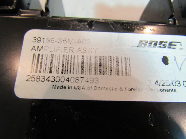 2004 Acura RSX Under Seat Amplifier 39186-S6M-A03