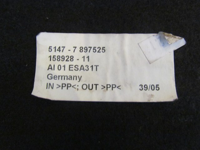 2006 BMW E60 M5 Trunk Board Spare Tire Cover 5147 7 897525