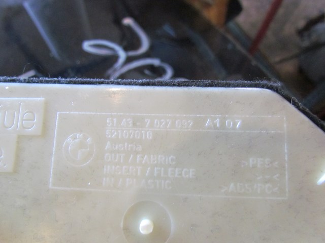 2006 BMW E60 M5 RH Passenger C Pillar Trim 7 027 092