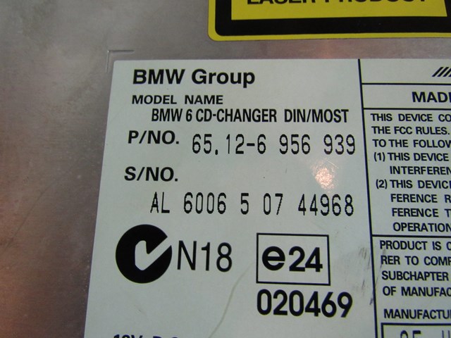 2006 BMW E60 M5 CD Disc Changer NO CARTRIDGE 65.12 6 956 939