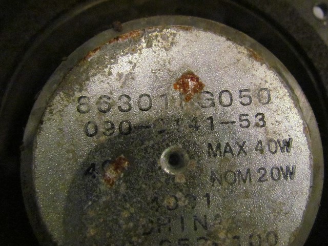 2010 Subaru WRX Front LH Driver Door Speaker 86301 FG050