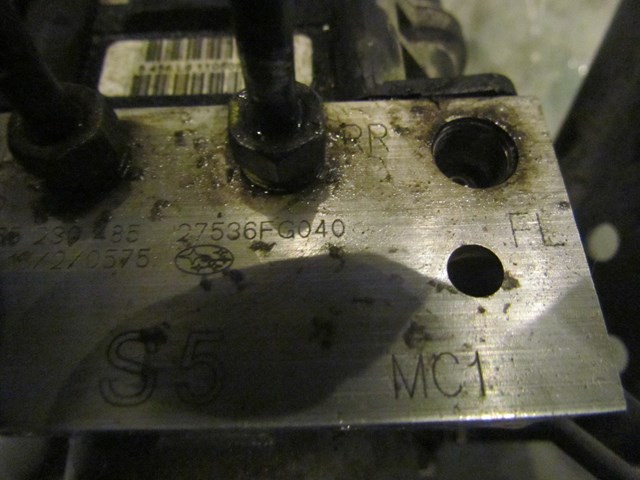 2010 Subaru WRX Hatchback MT ABS Pump 27536FG040