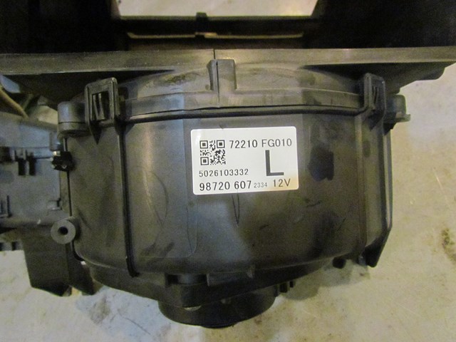 2010 Subaru WRX Hatchback Blower Motor Assy 72210 FG010