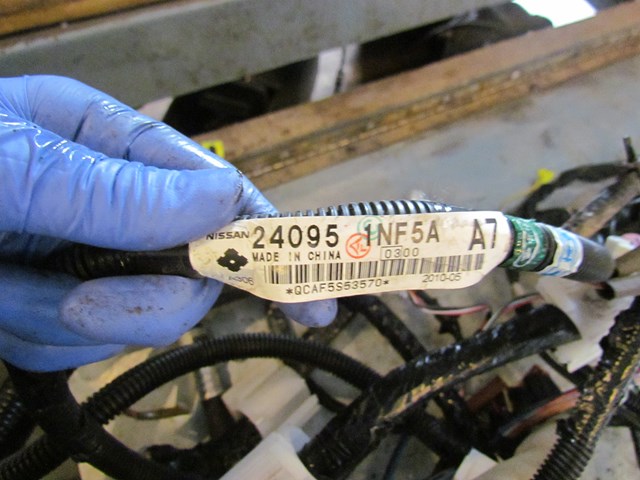 2010 Infiniti G37x Sedan LH Body Wire Harness 24014 1NF0C