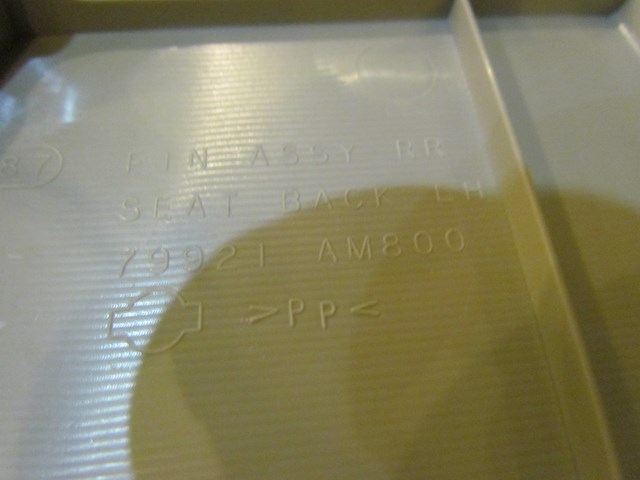 2003 Infiniti G35 Coupe Rear LH Driver Seat Finish Trim