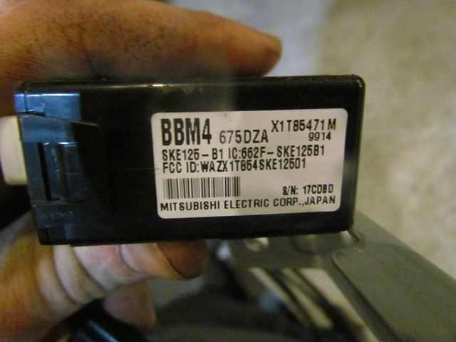 2010 Mazda Mazdaspeed3 Keyless Entry Unit BBM4 675DZA
