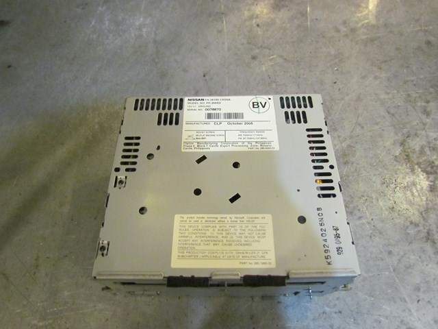 2006 Infiniti G35x Sedan Disc Player Radio 28185 CM30A