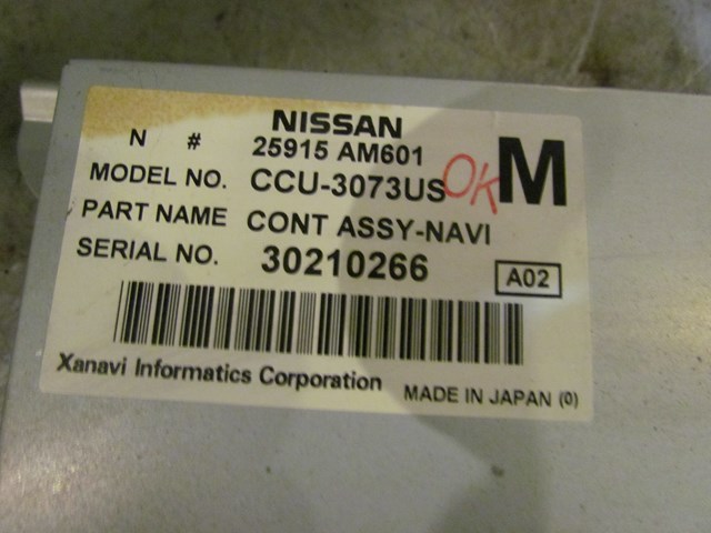 2003 Infiniti G35 Coupe Navigation DVD Player 25915 AM601