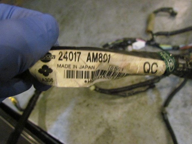 2003 Infiniti G35 Coupe LH Driver Body Wire Harness 24017 AM801