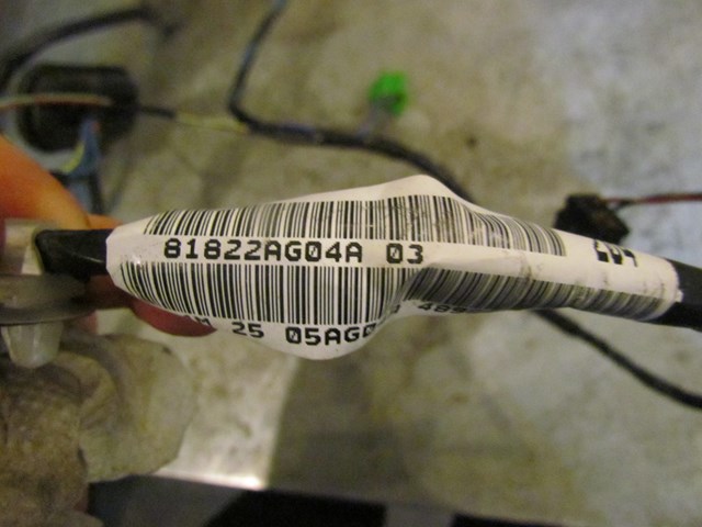 2005 Subaru Legacy GT Rear LH Driver Door Wiring 81822AG04A