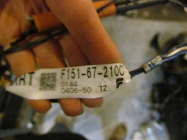 2005 Mazda RX8 Rear RH Passenger Door Wiring F151-67 210 