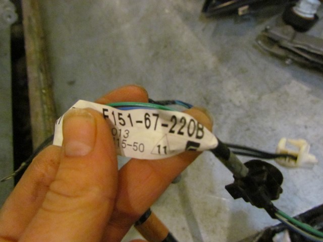 2005 Mazda RX8 Rear LH Driver Door Wiring F151 67 220