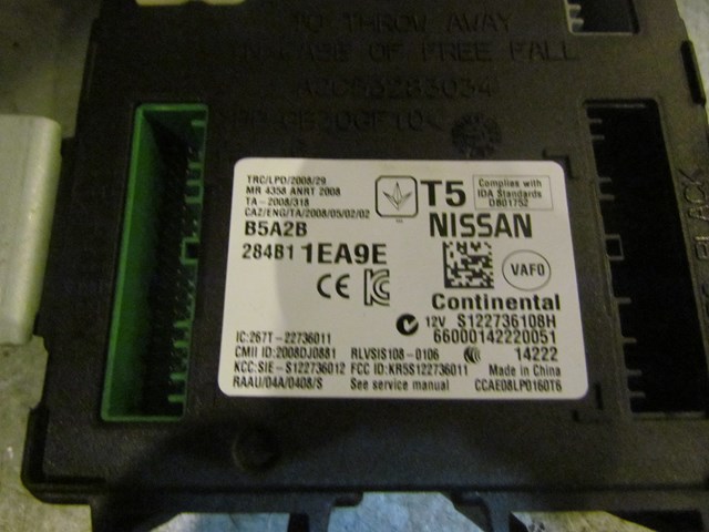 2015 Nissan 370z Nismo AT BCM Body Control Module 284B1 1EA9E