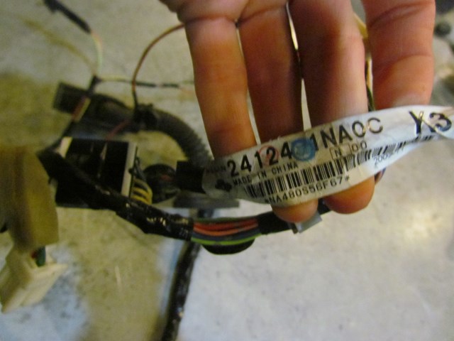 2008 Infiniti G35 Sedan Front RH Pass Door Wiring 24124 1NA0C