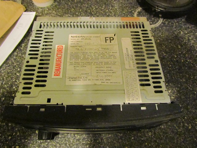 2003 Nissan 350z Radio/CD Player 28185 CD001