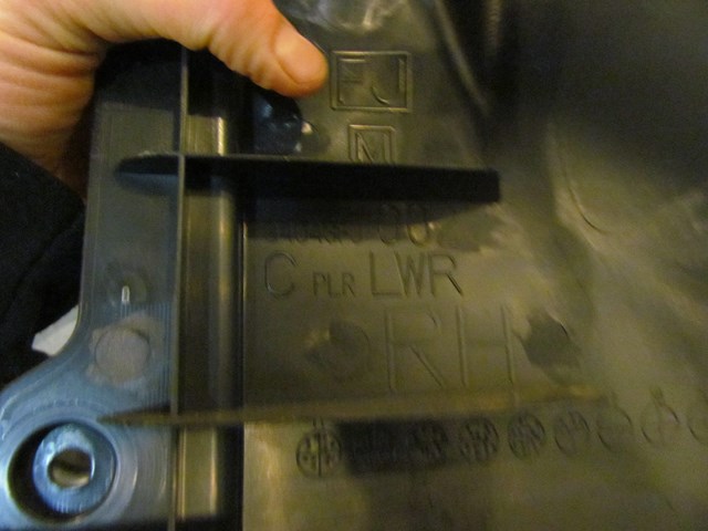 2017 Subaru WRX RH Passenger Lower C Pillar Trim 94043FJ002