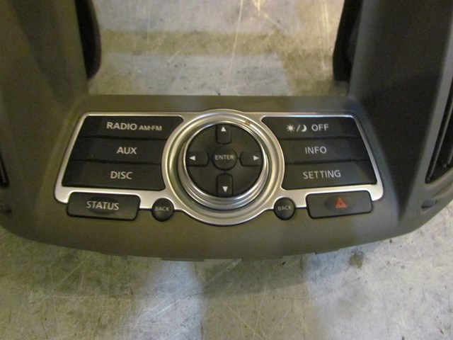 2008 Infiniti G35 Sedan Radio Controls w/Trim & Vents 28395JK600