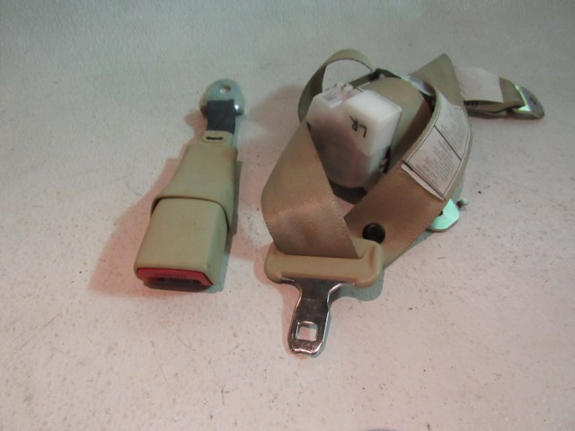 2007 2008 Infiniti G35 Sedan Rear LH Driver Seat Belt & Buckle- Wheat