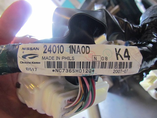 2008 Infiniti G35x Sedan Dash Wire Harness 24010 1NA0D