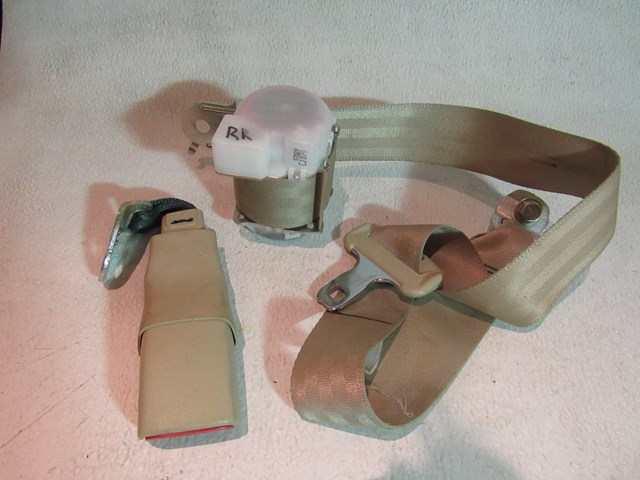2007 2008 Infiniti G35 Sedan Rear RH Pass Seat Belt & Buckle-Wheat