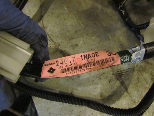 2008 Infiniti G35x Sedan Body Wire Harness 24017 1NA0E