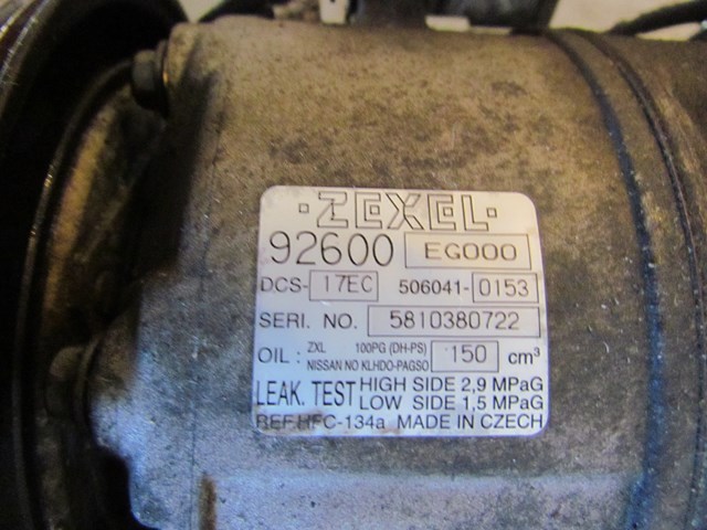 2006 Infiniti M35x AC Compressor 92600 EG000