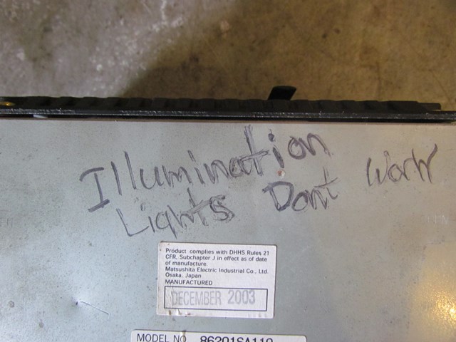 2006 Subaru Forester XT 6 Disc Changer-86201SA110-NO ILLUMINATION