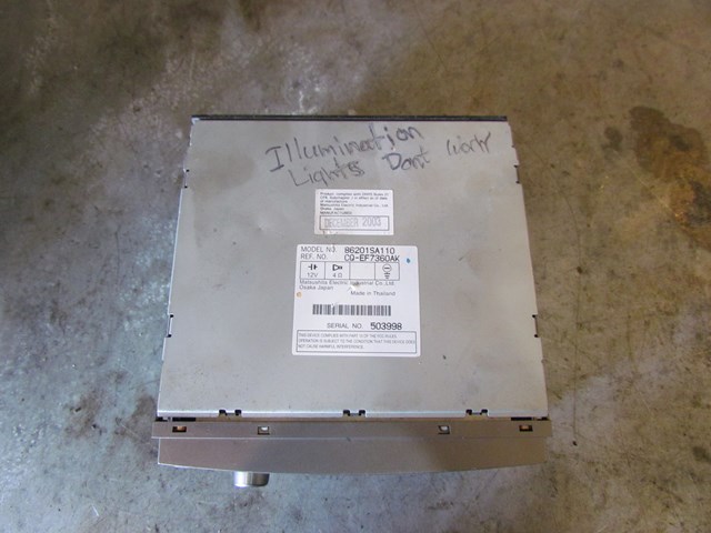 2006 Subaru Forester XT 6 Disc Changer-86201SA110-NO ILLUMINATION