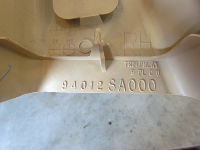2006 Subaru Forester XT RH Pass Upper B Pillar Trim 94012SA000