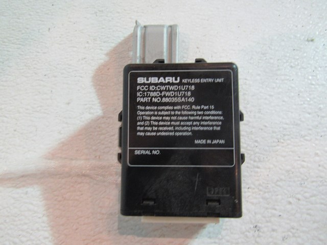 2006 2007 Subaru Forester XT Theft Locking Control Module 88035SA140