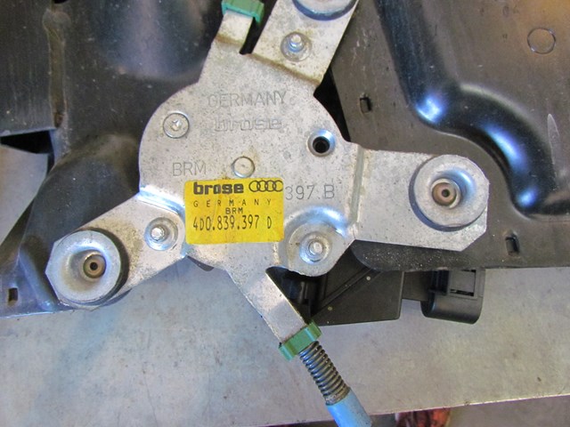 1997 Audi A8 Rear LH Door Glass, Frame & Window Motor