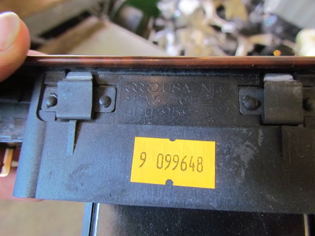 1997 Audi A8 Rear LH Driver Door Switch w/Ashtray 4D0959527