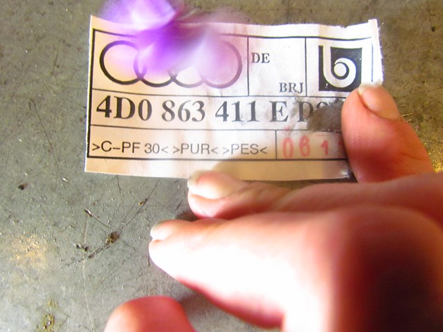 1997 Audi A8 Rear Parcel Shelf w/Sun Visor 4D0 863 411