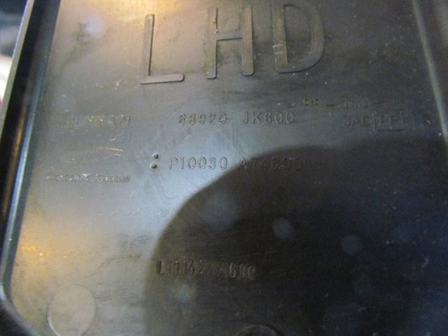 2010 Infiniti G37 Convertible RH Under Dash Trim 68920 JK600