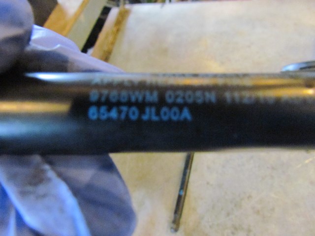 2010 Infiniti G37 Convertible Hood Strut Set 65470 JL00A