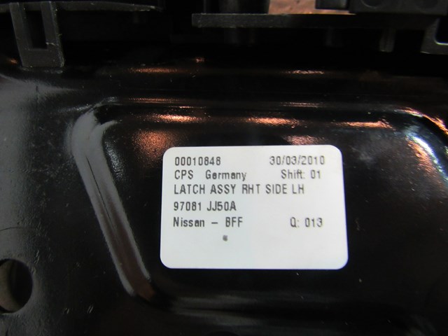 2010 Infiniti G37 Convertible LH Top Latch Lock 97081 JJ50A