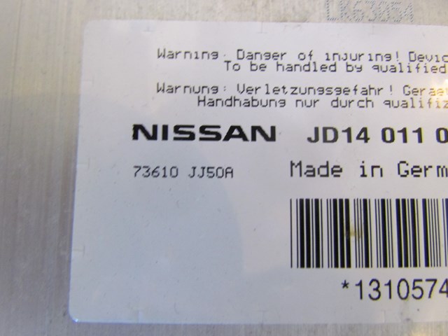 2010 Infiniti G37 Convertible Rear LH Seat Reinforcement